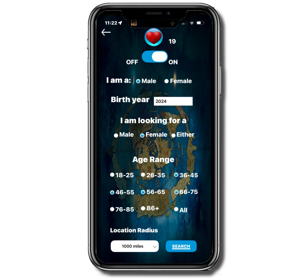 Match Maker search β filter by age, gender, and location