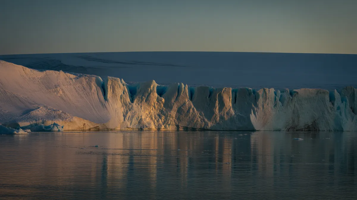 Majestic ice wall at the edge of the known world